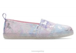 Toms barn enhjørning alpargata LNRH534 sko tie dye folie