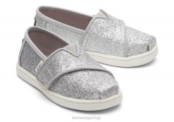 Toms barn glitter alpargata LNRH528 sko iriserende sølv