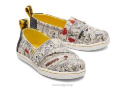 Toms barn snoopy/woodstock alpargata LNRH519 sko naturlig filt