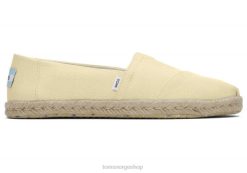 Toms kvinner alpargata eco rope espadrille LNRH161 sko blek sitronstruktur vevd