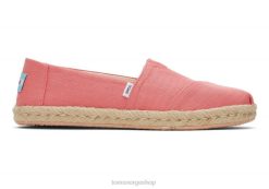 Toms kvinner alpargata eco rope espadrille LNRH162 sko vevd ferskentekstur