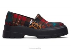 Toms kvinner bekjempe lavt LNRH279 sko tartan lappeteppe