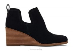 Toms kvinner kallie wedge bootie bred bredde LNRH224 sko svart bred