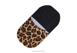 Toms kvinner no show sokker leopard LNRH354 tilbehør beige leopard