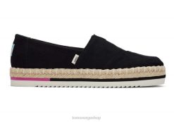 Toms kvinner plattform alpargata LNRH175 sko svart