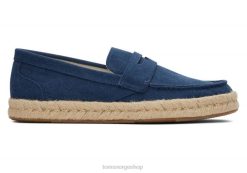 Toms menn stanford 2.0 tau espadrille LNRH442 sko marineblå resirkulert bomull