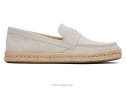 Toms menn stanford 2.0 tau espadrille semsket skinn LNRH436 sko pebble grey semsket skinn